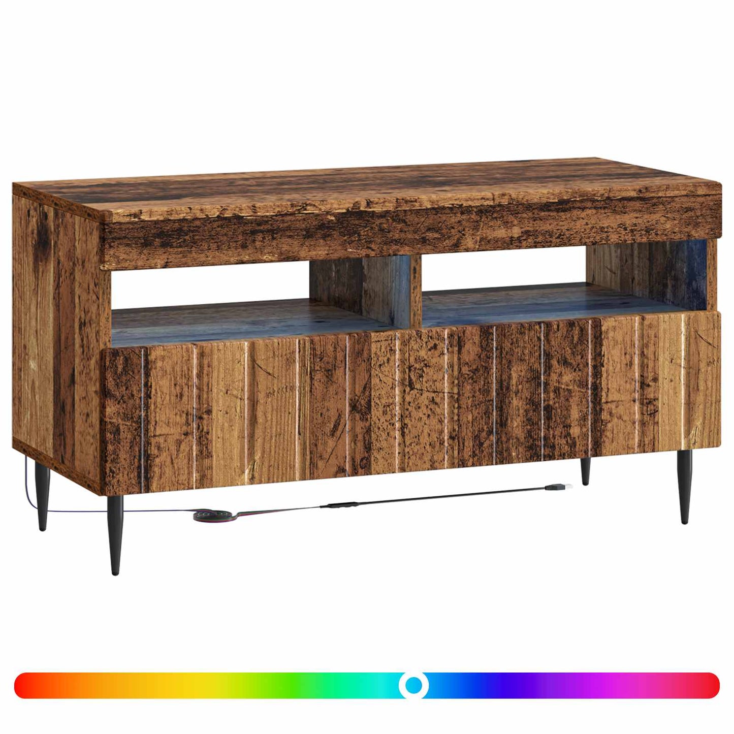 vidaXL LED TV Cabinet Old Wood Engineered Wood
