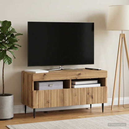 vidaXL LED TV Cabinet Artisan Oak Engineered Wood