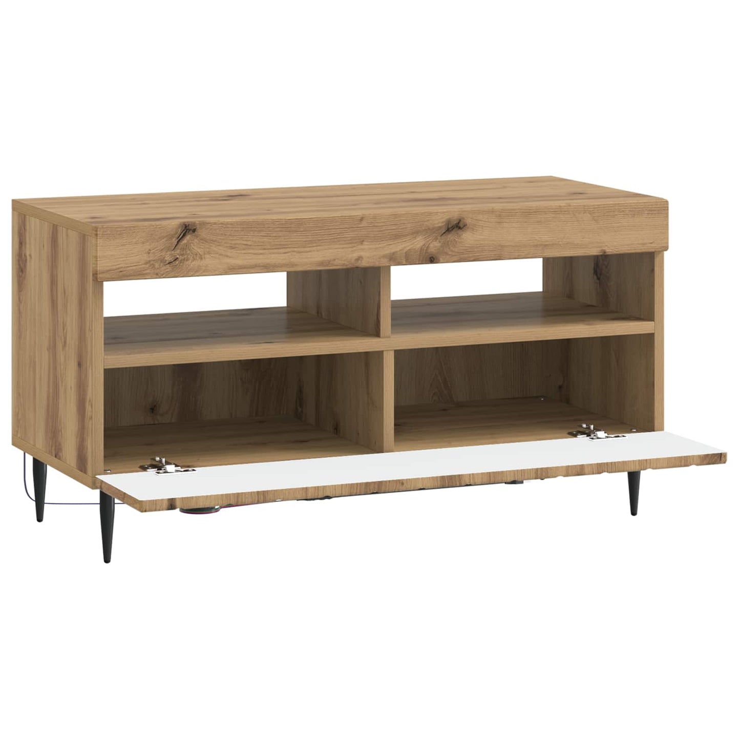 vidaXL LED TV Cabinet Artisan Oak Engineered Wood