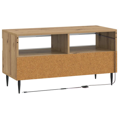 vidaXL LED TV Cabinet Artisan Oak Engineered Wood