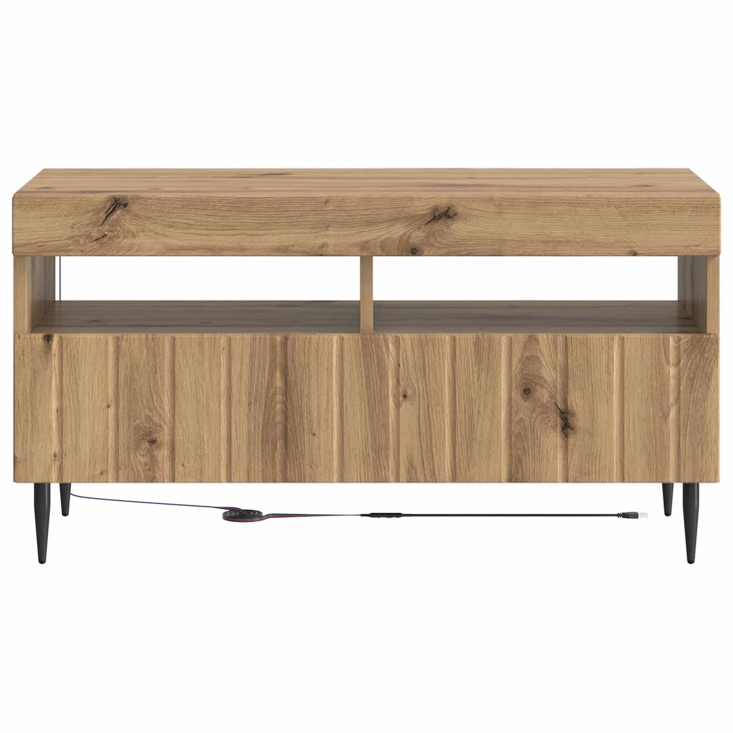 vidaXL LED TV Cabinet Artisan Oak Engineered Wood
