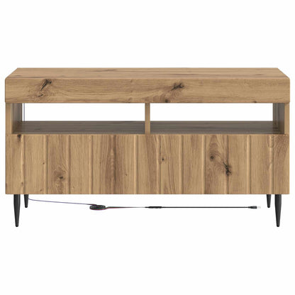 vidaXL LED TV Cabinet Artisan Oak Engineered Wood