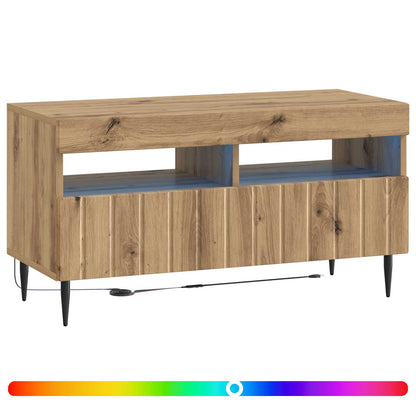 vidaXL LED TV Cabinet Artisan Oak Engineered Wood