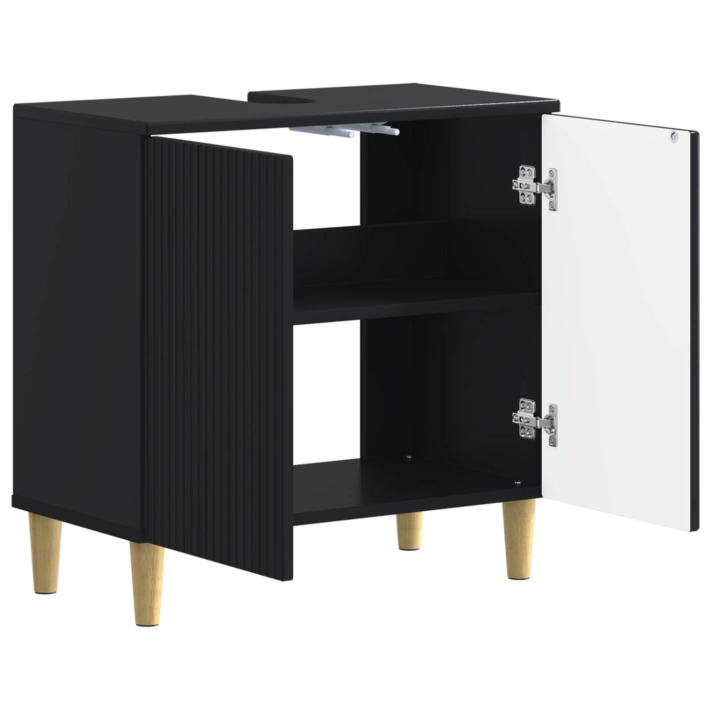 vidaXL Bathroom Sink Cabinet ARNHEM Black 59.5 x 31.5x 59 cm