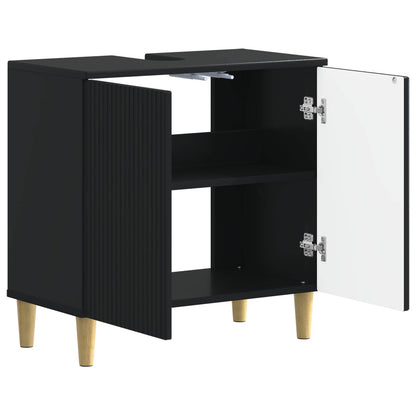 vidaXL Bathroom Sink Cabinet ARNHEM Black 59.5 x 31.5x 59 cm