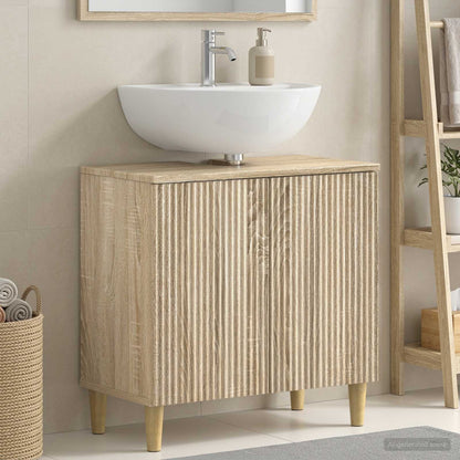 vidaXL Bathroom Sink Cabinet ARNHEM Sonoma Oak 59.5 x 31.5x 59 cm