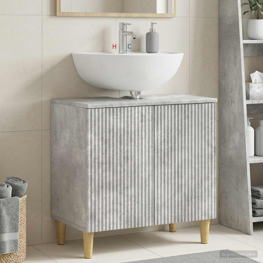 vidaXL Bathroom Sink Cabinet ARNHEM Concrete Grey 59.5 x 31.5x 59 cm