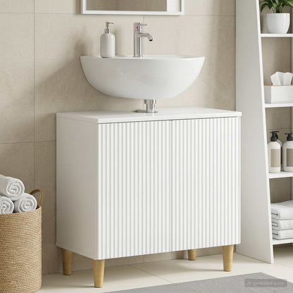 vidaXL Bathroom Sink Cabinet ARNHEM High Gloss White