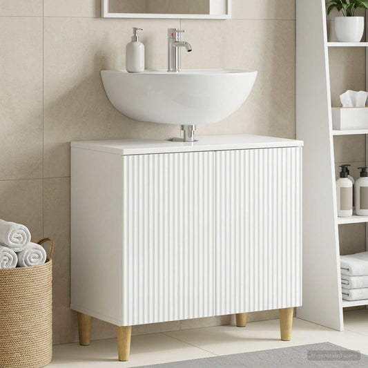 vidaXL Bathroom Sink Cabinet ARNHEM High Gloss White