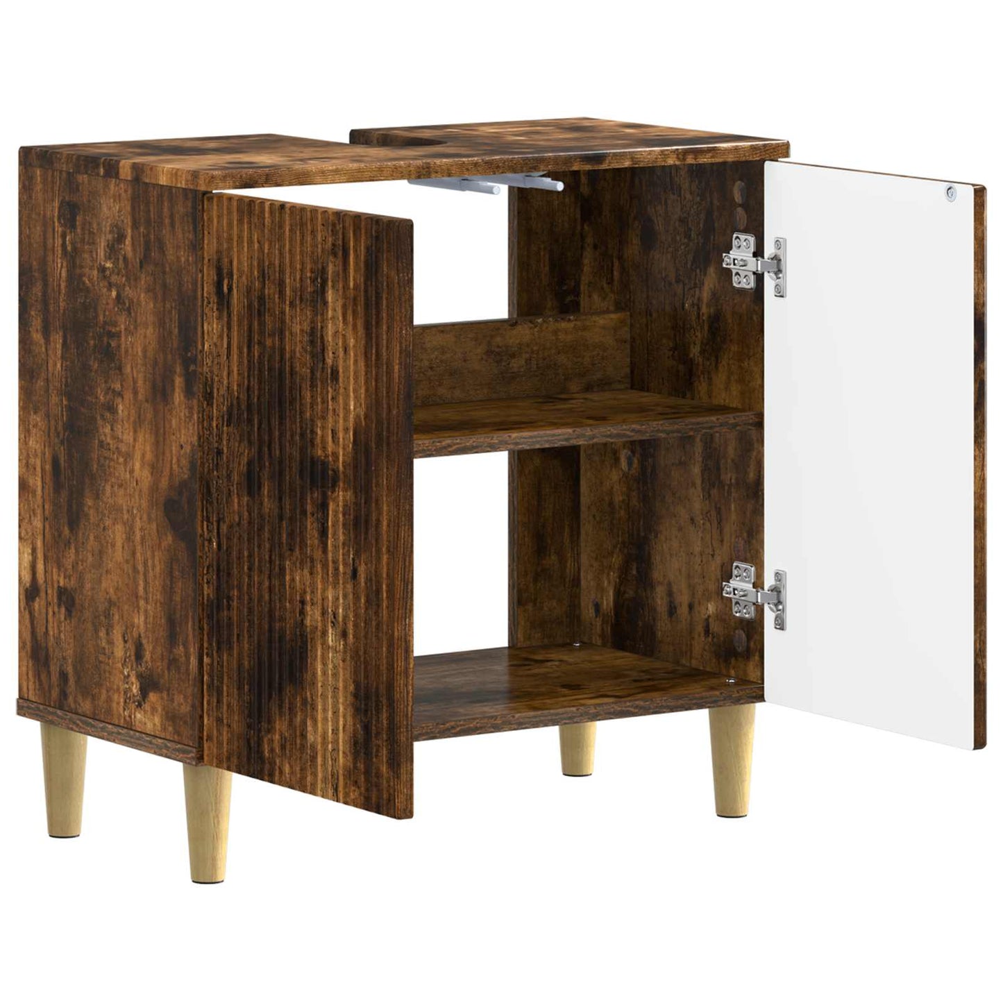 vidaXL Bathroom Sink Cabinet ARNHEM Smoked Oak 59.5 x 31.5x 59 cm