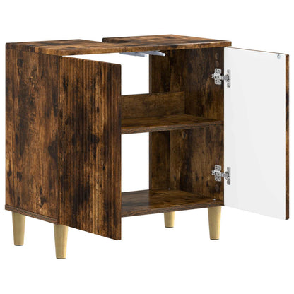 vidaXL Bathroom Sink Cabinet ARNHEM Smoked Oak 59.5 x 31.5x 59 cm