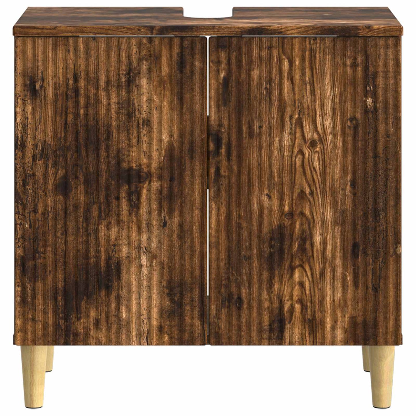 vidaXL Bathroom Sink Cabinet ARNHEM Smoked Oak 59.5 x 31.5x 59 cm