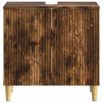 vidaXL Bathroom Sink Cabinet ARNHEM Smoked Oak 59.5 x 31.5x 59 cm
