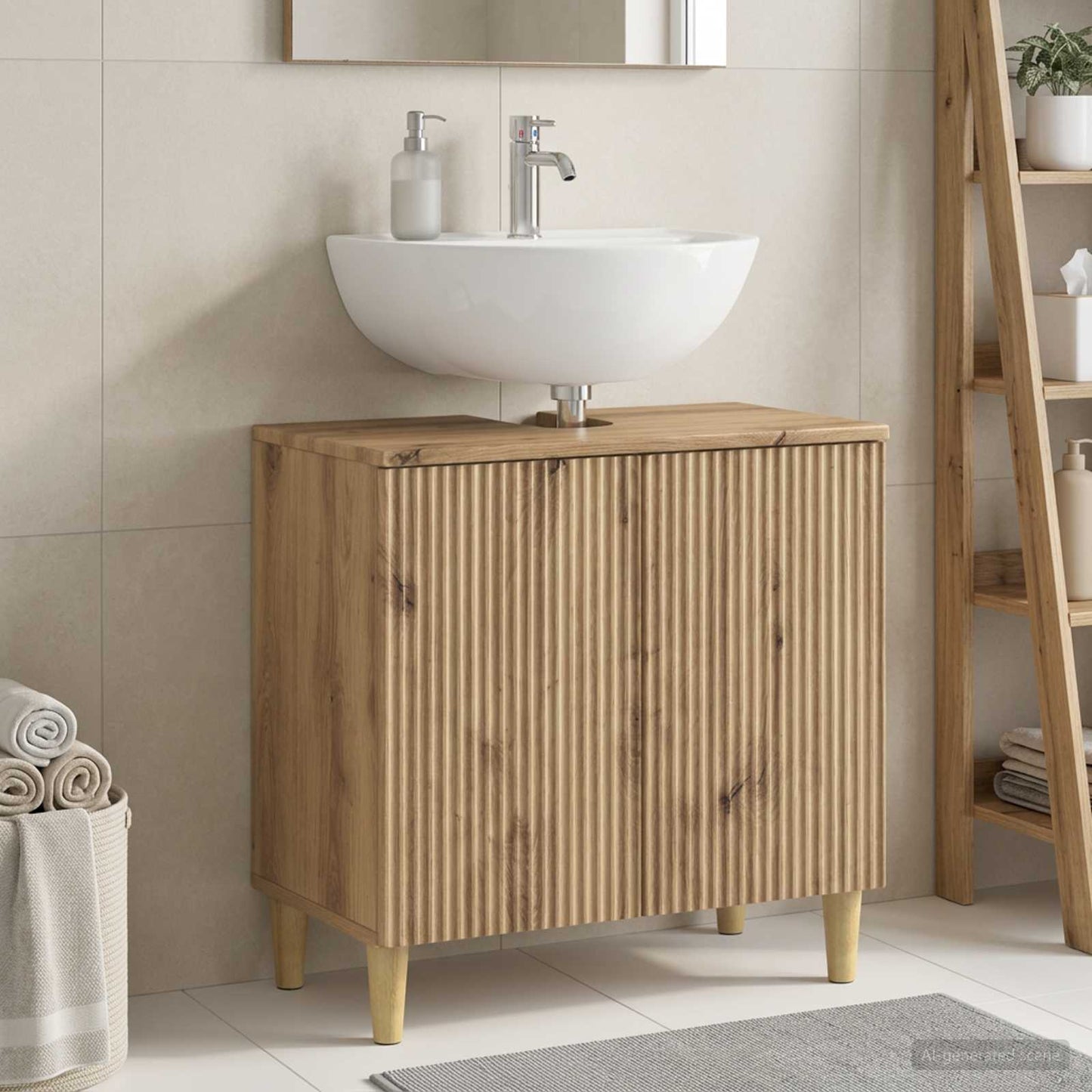 vidaXL Bathroom Sink Cabinet ARNHEM Artisan Oak 59.5 x 31.5x 59 cm