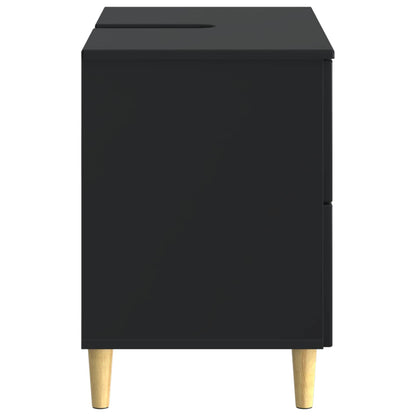 vidaXL Bathroom Sink Cabinet ARNHEM Black 82 x 41x 59 cm