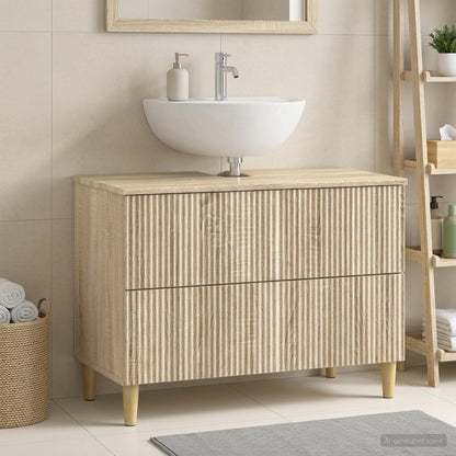 vidaXL Bathroom Sink Cabinet ARNHEM Sonoma Oak 82 x 41x 59 cm