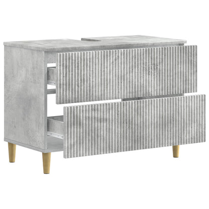 vidaXL Bathroom Sink Cabinet ARNHEM Concrete Grey 82 x 41x 59 cm