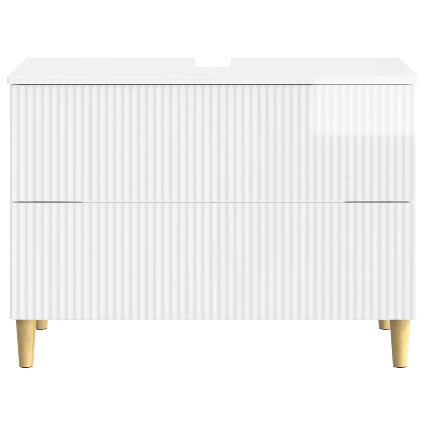 vidaXL Bathroom Sink Cabinet ARNHEM High Gloss White 82 x 41x 59 cm