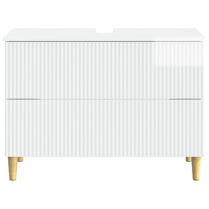 vidaXL Bathroom Sink Cabinet ARNHEM High Gloss White 82 x 41x 59 cm