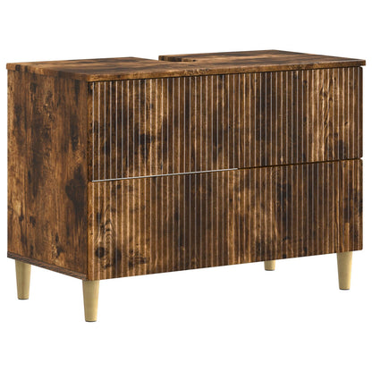 vidaXL Bathroom Sink Cabinet ARNHEM Smoked Oak 82 x 41x 59 cm