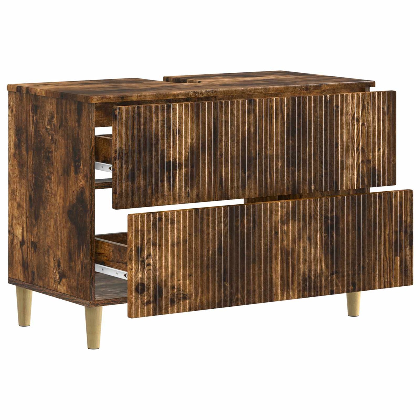 vidaXL Bathroom Sink Cabinet ARNHEM Smoked Oak 82 x 41x 59 cm
