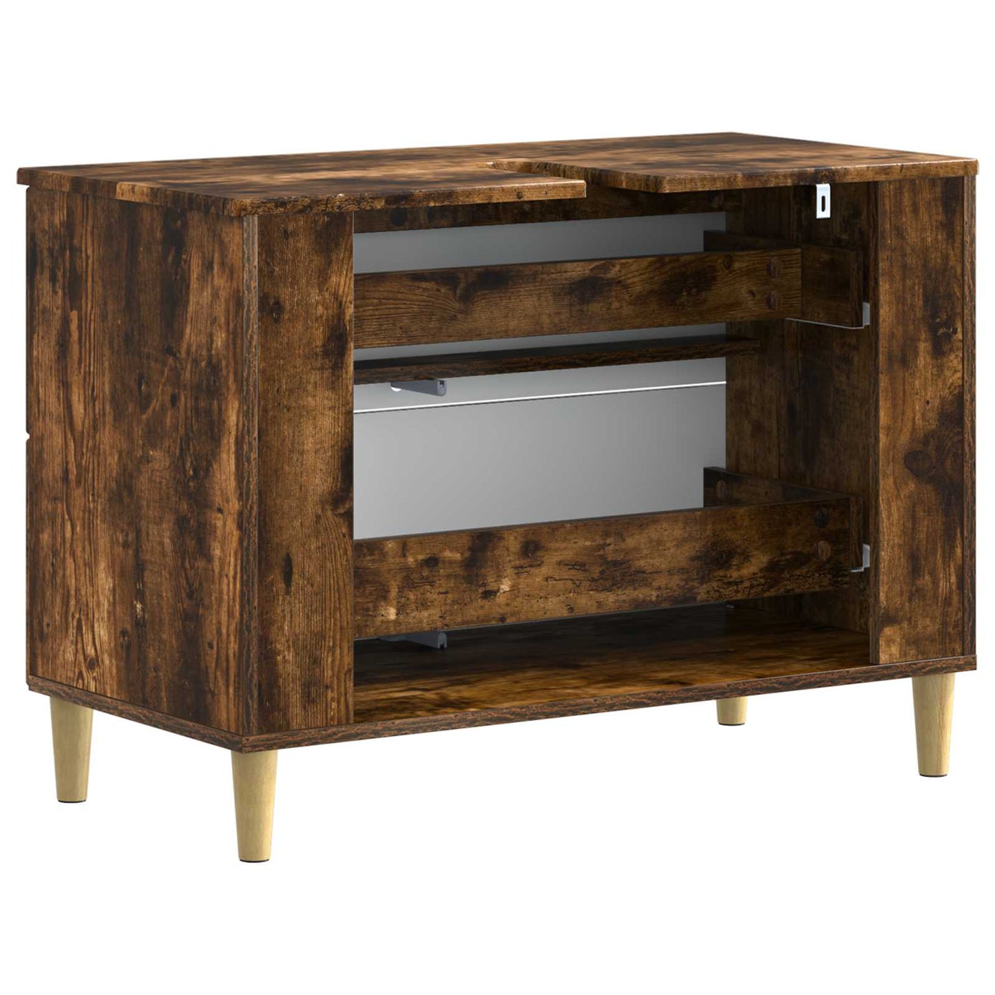 vidaXL Bathroom Sink Cabinet ARNHEM Smoked Oak 82 x 41x 59 cm