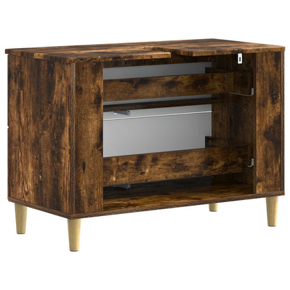 vidaXL Bathroom Sink Cabinet ARNHEM Smoked Oak 82 x 41x 59 cm