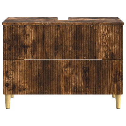 vidaXL Bathroom Sink Cabinet ARNHEM Smoked Oak 82 x 41x 59 cm