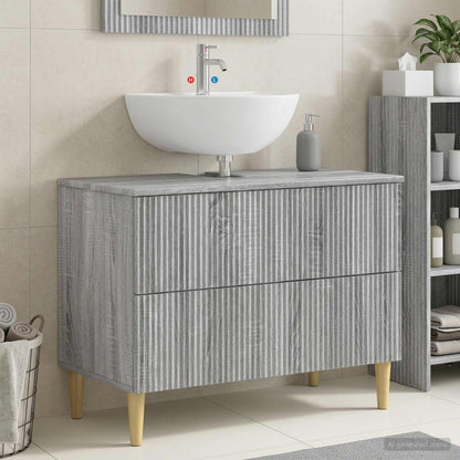 vidaXL Bathroom Sink Cabinet ARNHEM Grey Sonoma 82 x 41x 59 cm