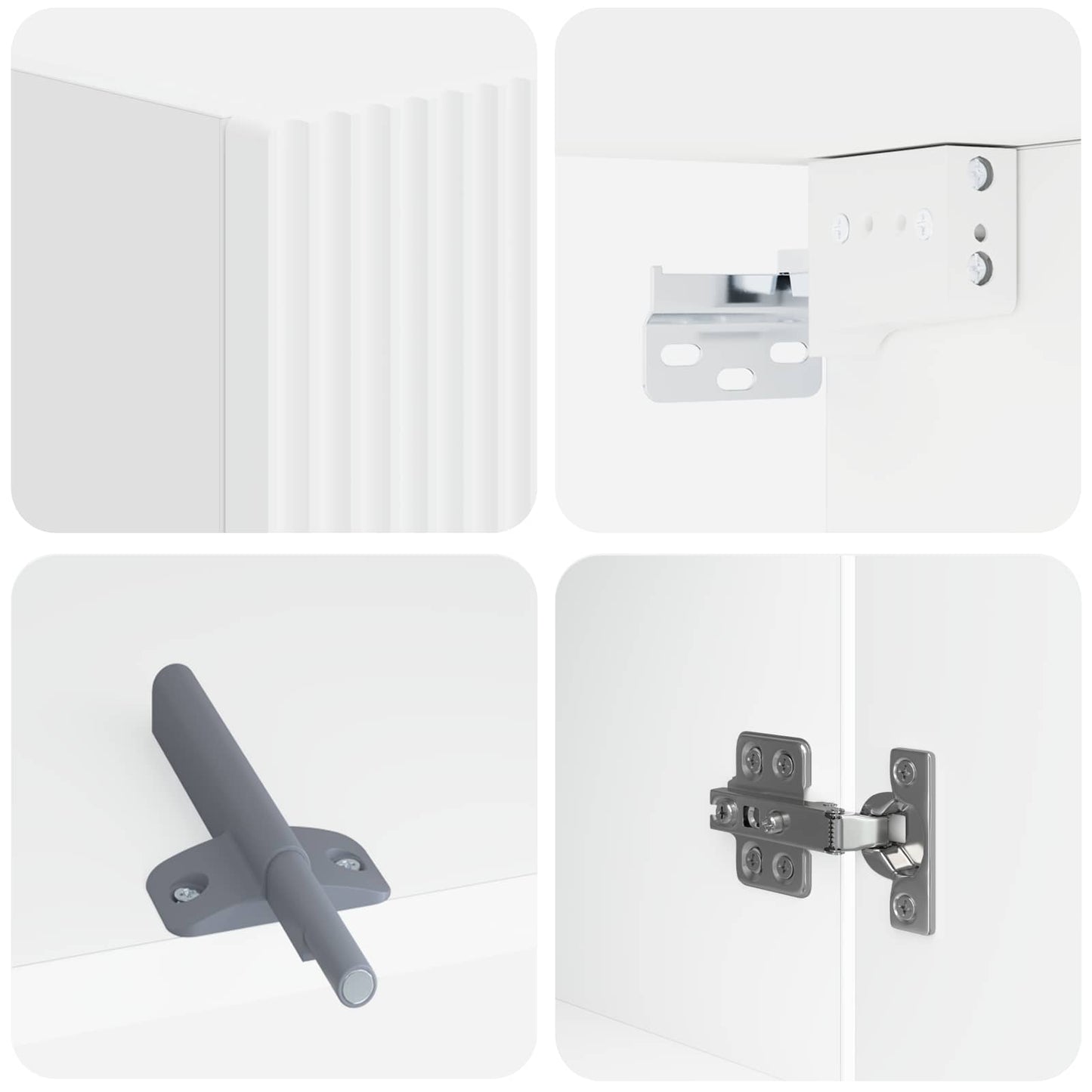 vidaXL Bathroom Wall Cabinet ARNHEM White 30 x 31 x 59 cm
