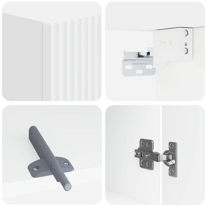 vidaXL Bathroom Wall Cabinet ARNHEM White 30 x 31 x 59 cm