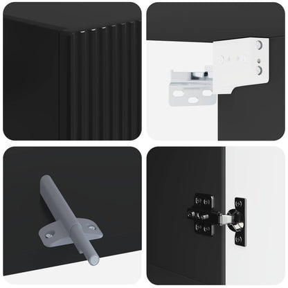 vidaXL Bathroom Wall Cabinet ARNHEM Black 30 x 31 x 59 cm