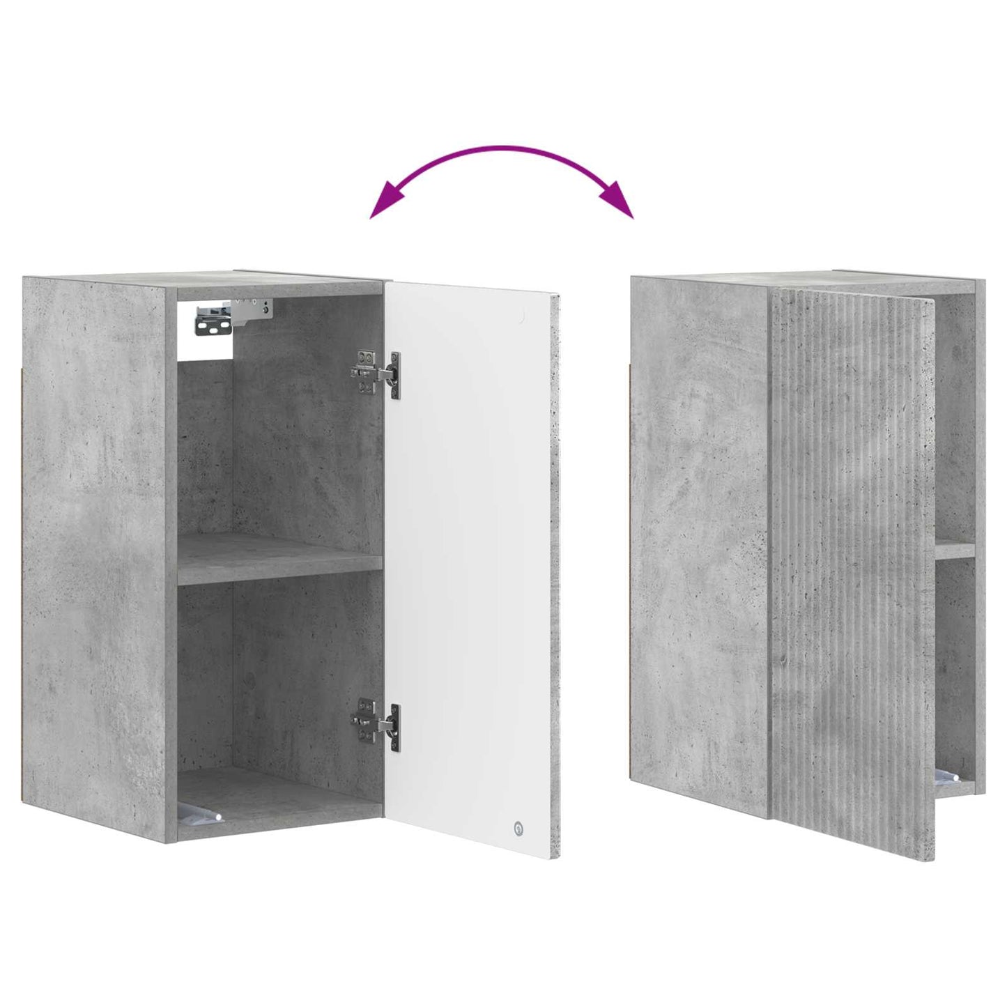 vidaXL Bathroom Wall Cabinet ARNHEM Concrete Grey 30 x 31 x 59 cm