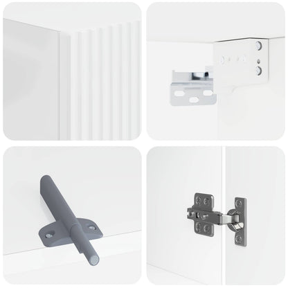 vidaXL Bathroom Wall Cabinet ARNHEM High Gloss White 30 x 31 x 59 cm