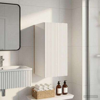vidaXL Bathroom Wall Cabinet ARNHEM High Gloss White 30 x 31 x 59 cm