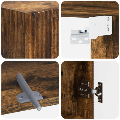 vidaXL Bathroom Wall Cabinet ARNHEM Smoked Oak 30 x 31 x 59 cm