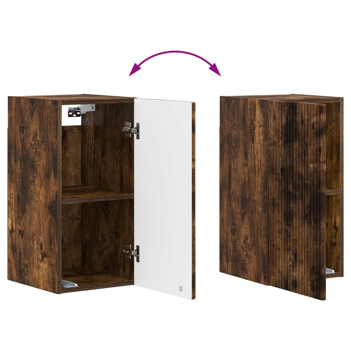 vidaXL Bathroom Wall Cabinet ARNHEM Smoked Oak 30 x 31 x 59 cm