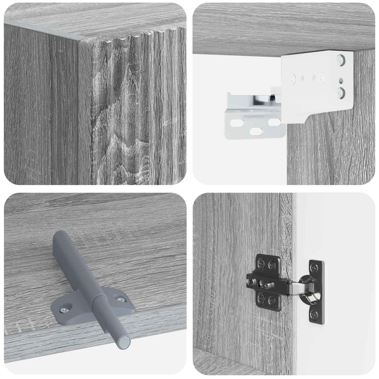 vidaXL Bathroom Wall Cabinet ARNHEM Grey Sonoma 30 x 31 x 59 cm