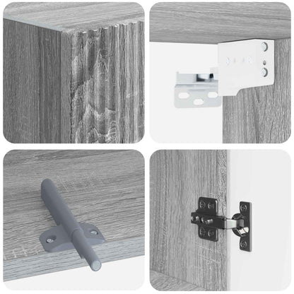 vidaXL Bathroom Wall Cabinet ARNHEM Grey Sonoma 30 x 31 x 59 cm