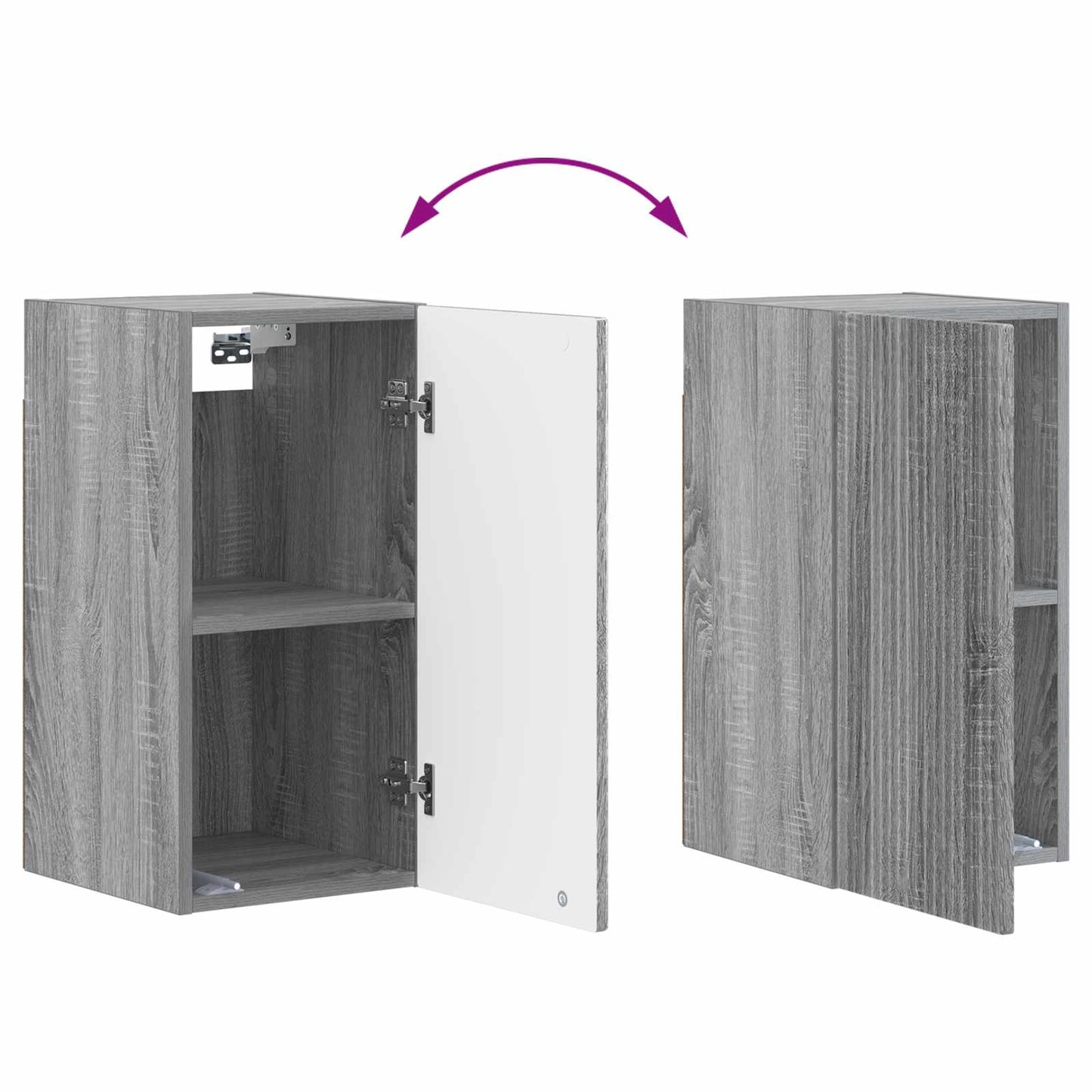 vidaXL Bathroom Wall Cabinet ARNHEM Grey Sonoma 30 x 31 x 59 cm