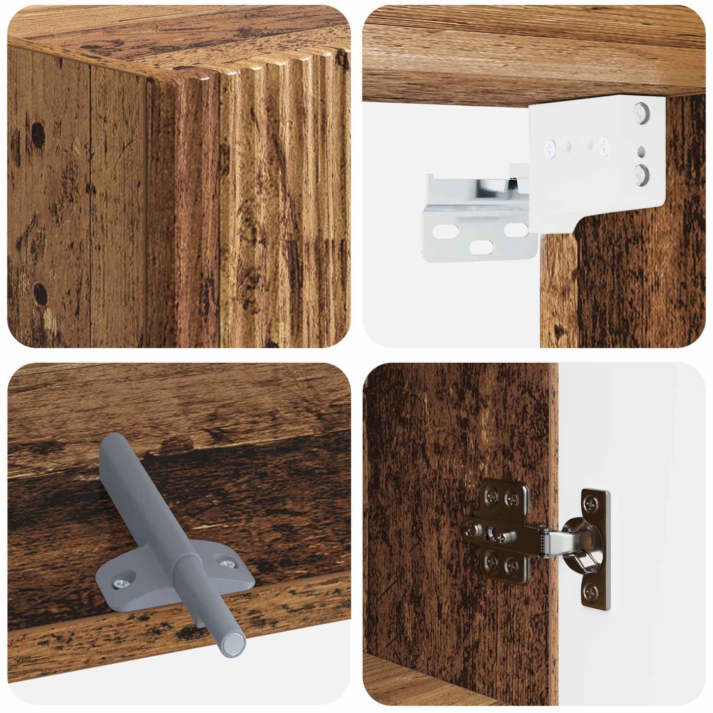 vidaXL Bathroom Wall Cabinet ARNHEM Old Wood 30 x 31 x 59 cm