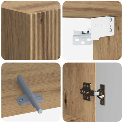 vidaXL Bathroom Wall Cabinet ARNHEM Artisan Oak 30 x 31 x 59 cm