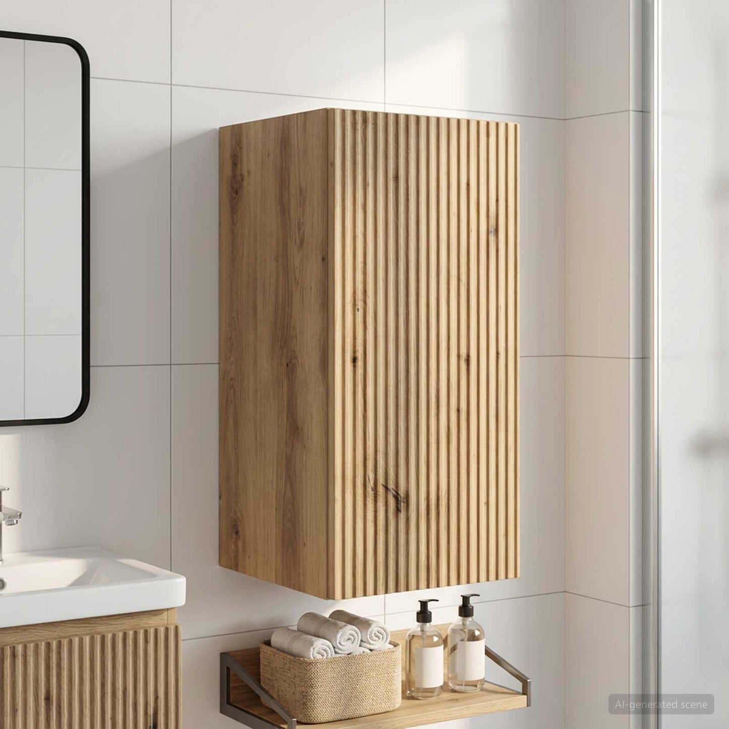 vidaXL Bathroom Wall Cabinet ARNHEM Artisan Oak 30 x 31 x 59 cm
