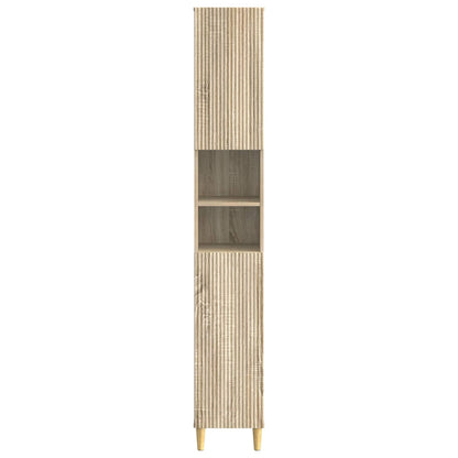 vidaXL Bathroom Cabinet with Open Shelf ARNHEM Sonoma Oak