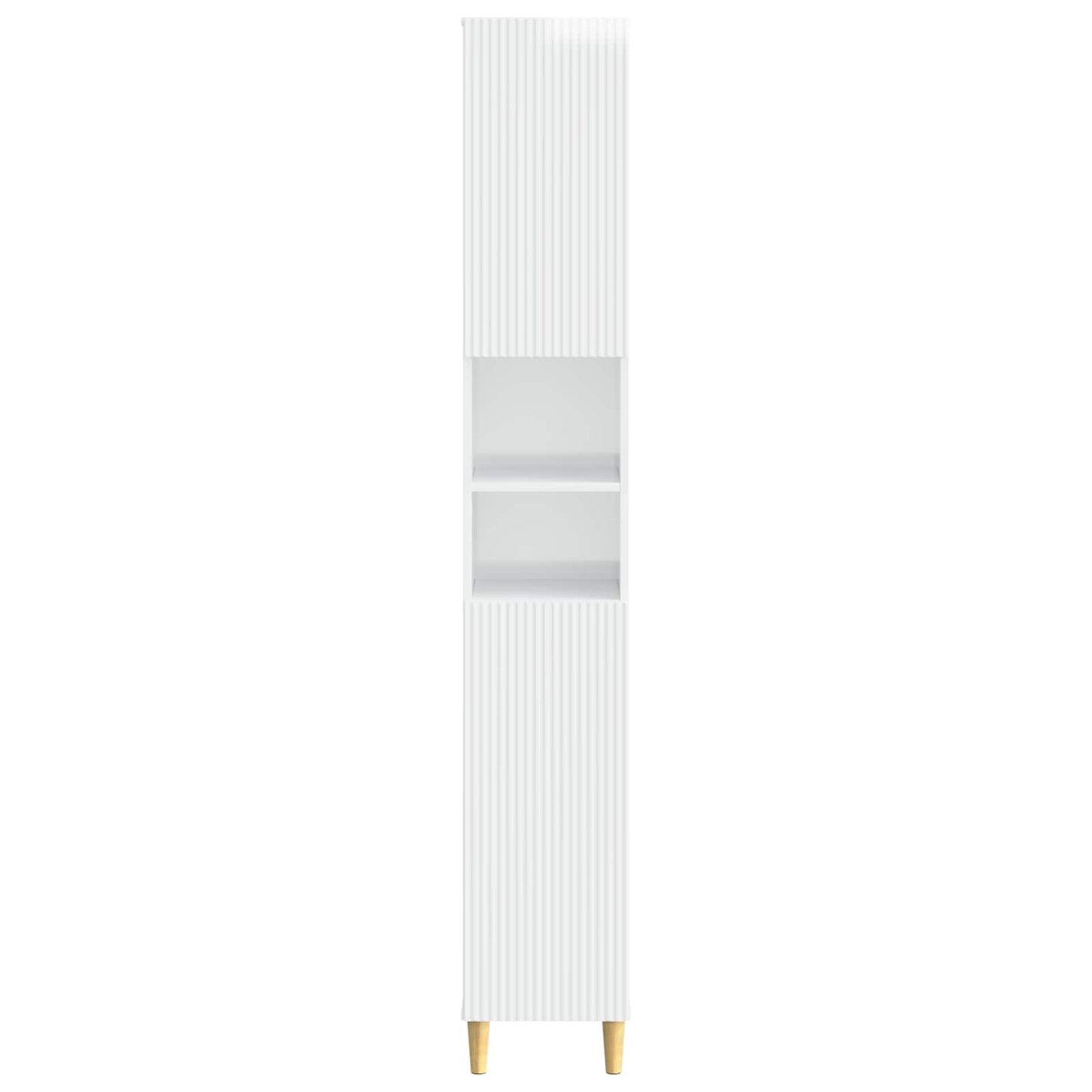 vidaXL Bathroom Cabinet with Open Shelf ARNHEM High Gloss White