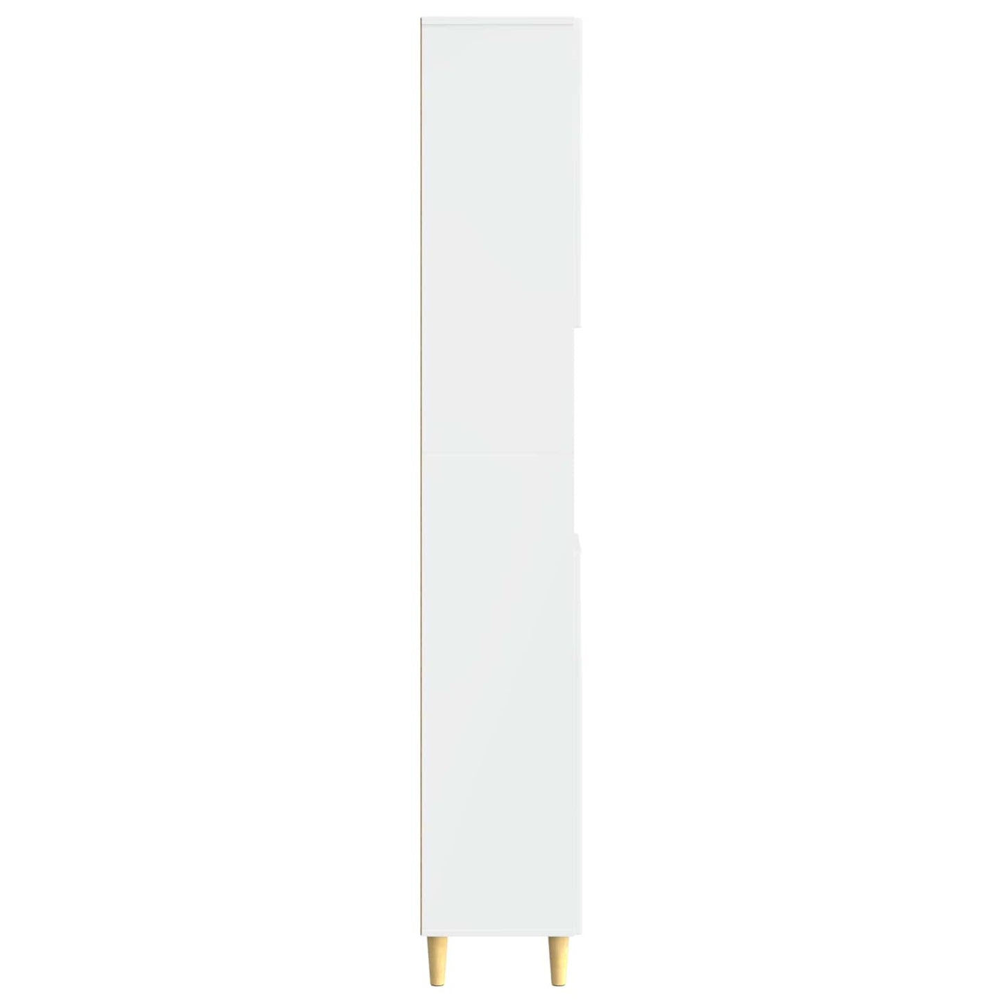 vidaXL Bathroom Cabinet with Open Shelf ARNHEM High Gloss White