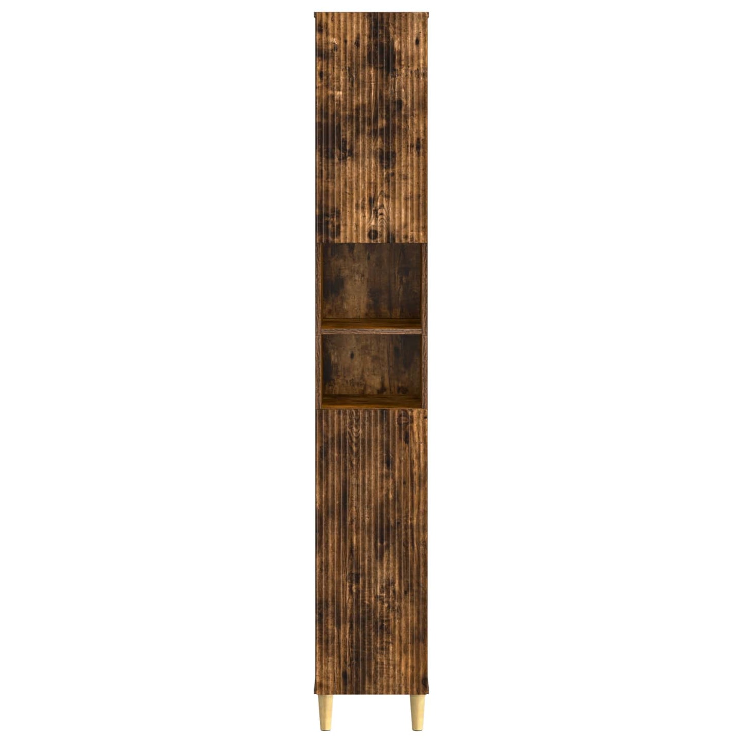 vidaXL Bathroom Cabinet with Open Shelf ARNHEM Smoked Oak