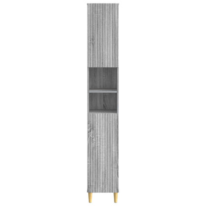 vidaXL Bathroom Cabinet with Open Shelf ARNHEM Grey Sonoma