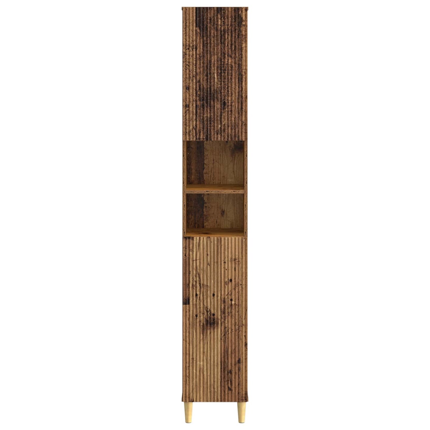 vidaXL Bathroom Cabinet with Open Shelf ARNHEM Old Wood