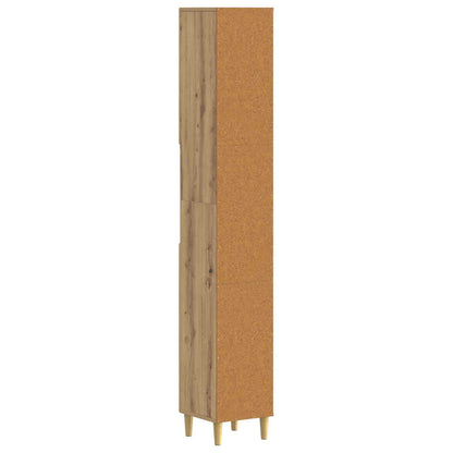 vidaXL Bathroom Cabinet with Open Shelf ARNHEM Artisan Oak